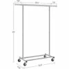 SONGMICS Silver Expandable Garment Rack