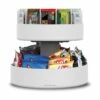 Mind Reader White 2-Tier Plastic Full Circle Tabletop Lazy Susan