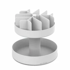 Mind Reader White 2-Tier Plastic Full Circle Tabletop Lazy Susan -Storage Furniture Sales 2024 330917577 MainImage 001
