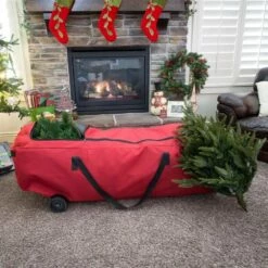 Northlight EZ Roller 56-in X 25-in Polyester Christmas Tree Storage Bag With Wheels -Storage Furniture Sales 2024 330928224 AlternateImage4