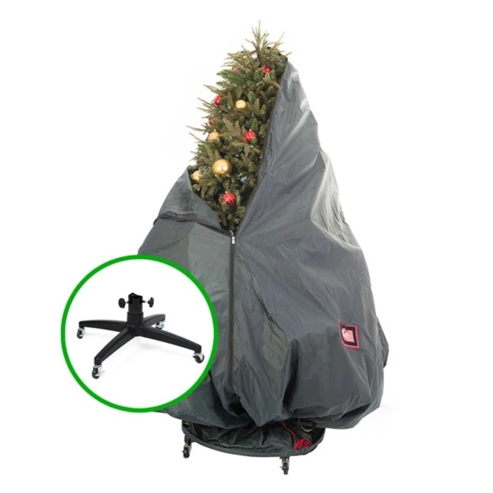 Northlight 30-in X 94-in Polyester Christmas Tree Storage Bag With Rolling Stand 6 Northlight 30-in X 94-in Polyester Christmas Tree Storage Bag With Rolling Stand - Image 6