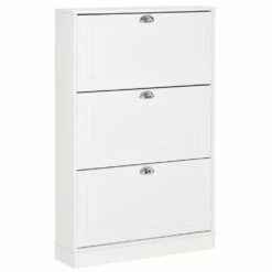 HomCom 46-in X 30-in White Wood Modern Shoe Cabinet With 3 Drawers -Storage Furniture Sales 2024 330932557 MainImage 001