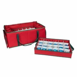 Northlight 24-in Red And Green Christmas Ornament Storage Bag With Dividers 9 Northlight 24-in Red And Green Christmas Ornament Storage Bag With Dividers -Storage Furniture Sales 2024 330933158 AlternateImage4