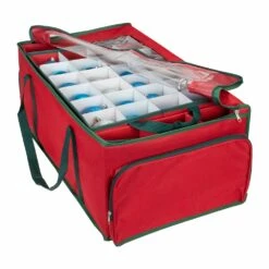 Northlight 24-in Red And Green Christmas Ornament Storage Bag With Dividers 10 Northlight 24-in Red And Green Christmas Ornament Storage Bag With Dividers -Storage Furniture Sales 2024 330933158 MainImage 001