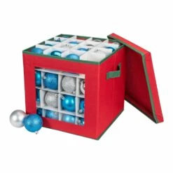 Northlight 12-in Red And Green Christmas Ornament Storage Bag With Dividers -Storage Furniture Sales 2024 330933290 AlternateImage1