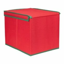 Northlight 13-in Red And Green Christmas Ornament Storage Box With Dividers -Storage Furniture Sales 2024 330933346 AlternateImage3