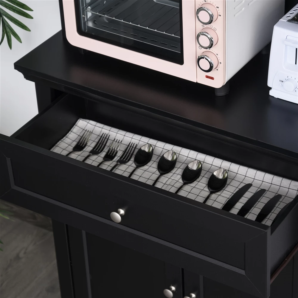 HomCom 31.1-in W Composite Wood Freestanding Pantry 7 HomCom 31.1-in W Composite Wood Freestanding Pantry - Image 7