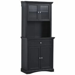 HomCom 31.1-in W Composite Wood Freestanding Pantry 13 HomCom 31.1-in W Composite Wood Freestanding Pantry -Storage Furniture Sales 2024 330936161 MainImage 001