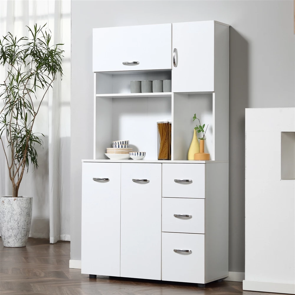 HomCom 35.04-in W Composite Wood Freestanding Kitchen Storage Cabinet 5 HomCom 35.04-in W Composite Wood Freestanding Kitchen Storage Cabinet - Image 5