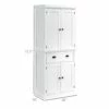 HomCom 29.92-in W Composite Wood White Freestanding Pantry