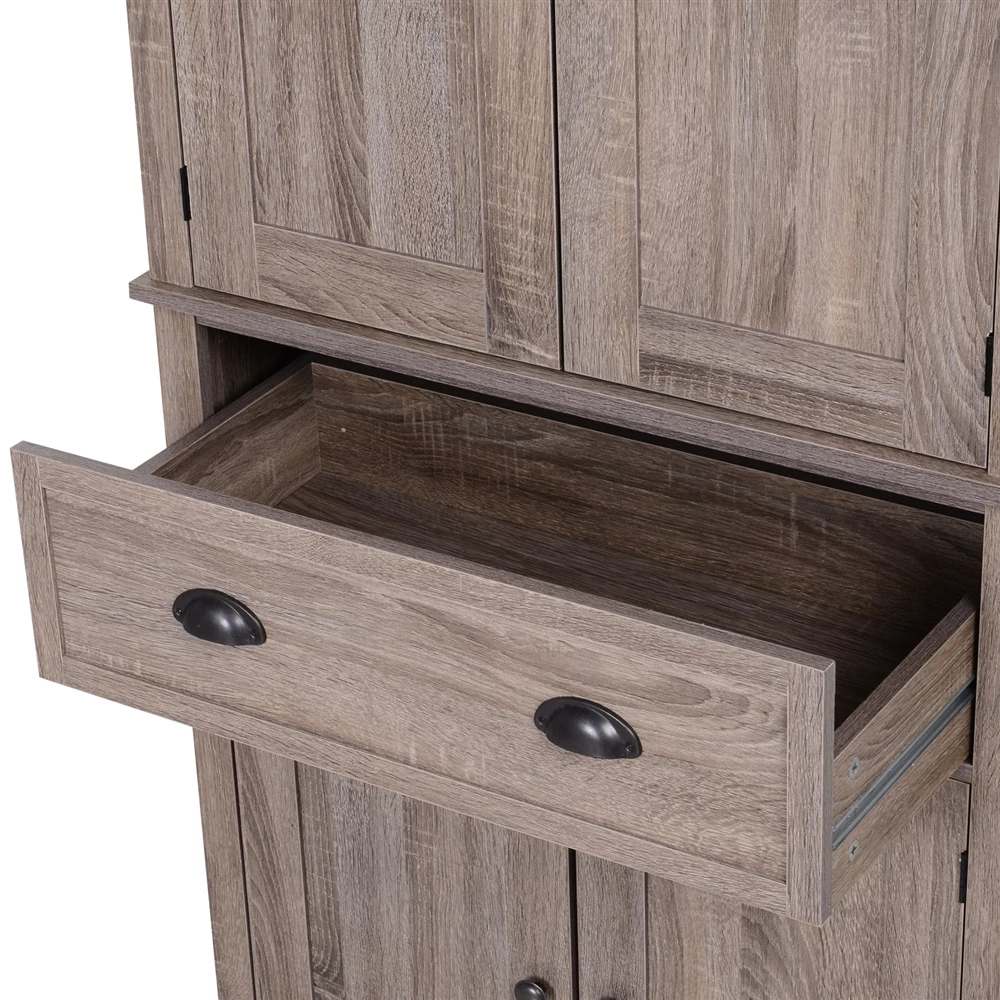 HomCom 29.92-in W Composite Wood Freestanding Pantry 2 HomCom 29.92-in W Composite Wood Freestanding Pantry - Image 2