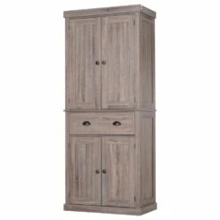 HomCom 29.92-in W Composite Wood Freestanding Pantry 9 HomCom 29.92-in W Composite Wood Freestanding Pantry -Storage Furniture Sales 2024 330936180 MainImage 001