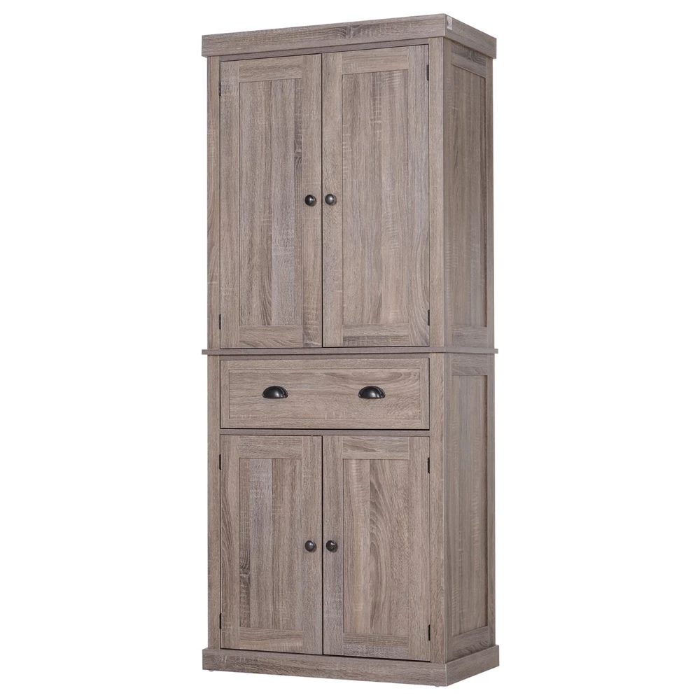 HomCom 29.92-in W Composite Wood Freestanding Pantry 5 HomCom 29.92-in W Composite Wood Freestanding Pantry - Image 5