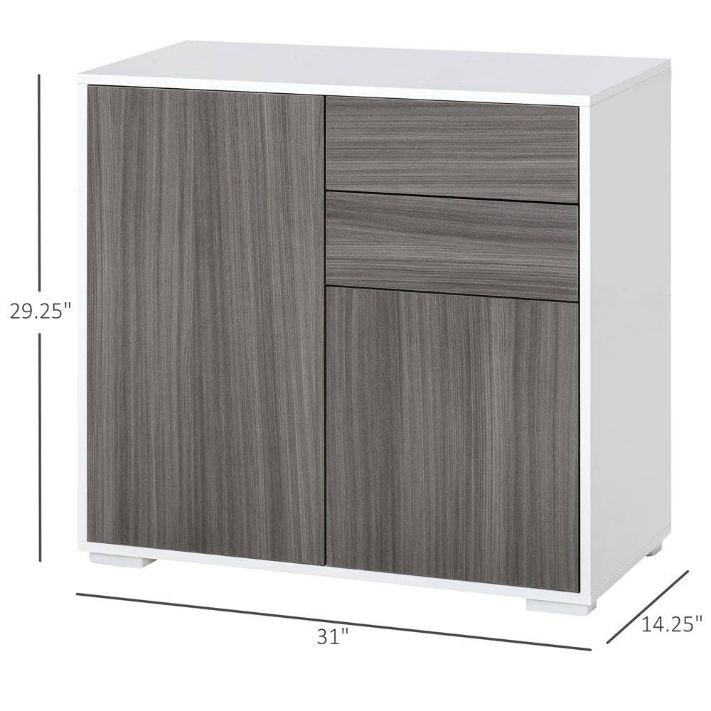 HomCom 31.1-in W Composite Wood Sideboard 5 HomCom 31.1-in W Composite Wood Sideboard - Image 5