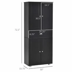 HomCom 30-in W Composite Wood Freestanding Pantry -Storage Furniture Sales 2024 330936213 AlternateImage2