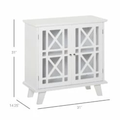 HomCom 30.91-in W Composite Wood White Sideboard -Storage Furniture Sales 2024 330936271 AlternateImage1