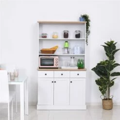 HomCom 39.76-in W Composite Wood Freestanding Kitchen Storage Cabinet -Storage Furniture Sales 2024 330936319 AlternateImage2