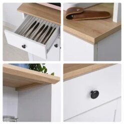 HomCom 39.76-in W Composite Wood Freestanding Kitchen Storage Cabinet -Storage Furniture Sales 2024 330936319 AlternateImage3