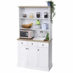 HomCom 39.76-in W Composite Wood Freestanding Kitchen Storage Cabinet -Storage Furniture Sales 2024 330936319 MainImage 001