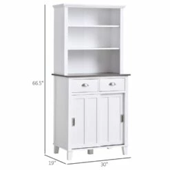 HomCom 29.92-in W Composite Wood Freestanding Kitchen Storage Cabinet -Storage Furniture Sales 2024 330936400 AlternateImage2