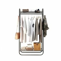 CASAINC Black Double Rods Multifunctional Bedroom Clothing Rack -Storage Furniture Sales 2024 330947811 AlternateImage1