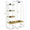 CASAINC White Freestanding Storage Clothing Rack