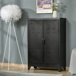 HomCom 29.5-in W Steel Freestanding Utility Storage Cabinet -Storage Furniture Sales 2024 330948376 AlternateImage1