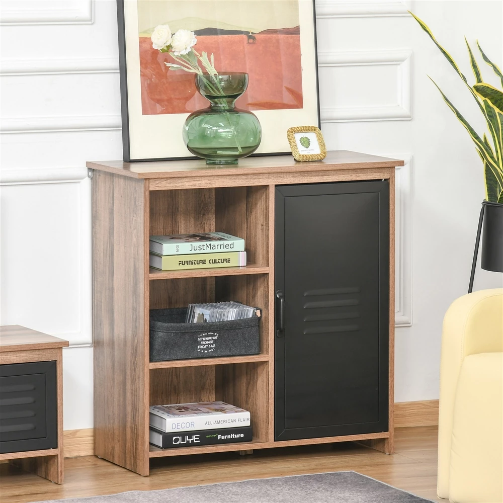 HomCom 31.5-in W Brown Wood Composite Freestanding Utility Storage Cabinet 1 HomCom 31.5-in W Brown Wood Composite Freestanding Utility Storage Cabinet