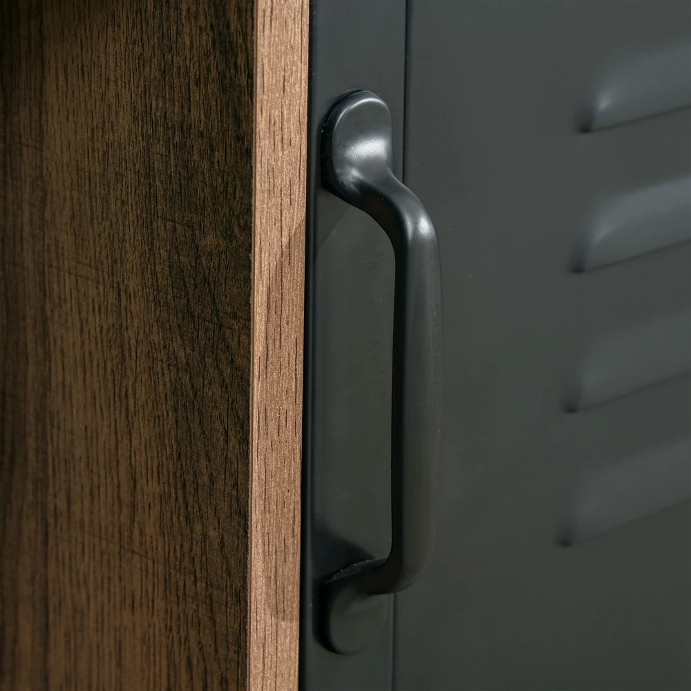 HomCom 31.5-in W Brown Wood Composite Freestanding Utility Storage Cabinet 2 HomCom 31.5-in W Brown Wood Composite Freestanding Utility Storage Cabinet - Image 2