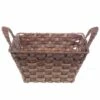 IH Casa Decor 10.25-in X 5.1-in X 10.25-in Brown Weave Baskets - Set Of 2