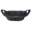 IH Casa Decor 10.6-in X 3.35-in X 14.5-in Black Weave Baskets - Set Of 2