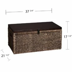 Southern Enterprises 5-cu Ft Brown Water Hyacinth Composite Wood Storage Trunk