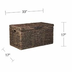 Southern Enterprises 6-cu Ft Espresso Plastic Storage Trunk