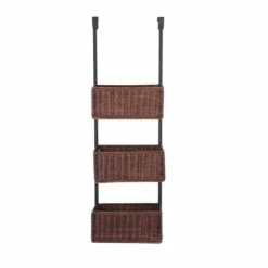 Southern Enterprises 12-in W X 38.25-in H X 8.25-in D Black/Brown 3-Tier Rattan Basket -Storage Furniture Sales 2024 330949675 AlternateImage4