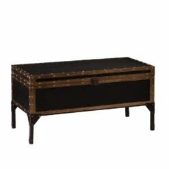 Southern Enterprises Davon 8-cu Ft Black/Dark Bronze Composite Wood Storage Trunk -Storage Furniture Sales 2024 330949768 MainImage 001