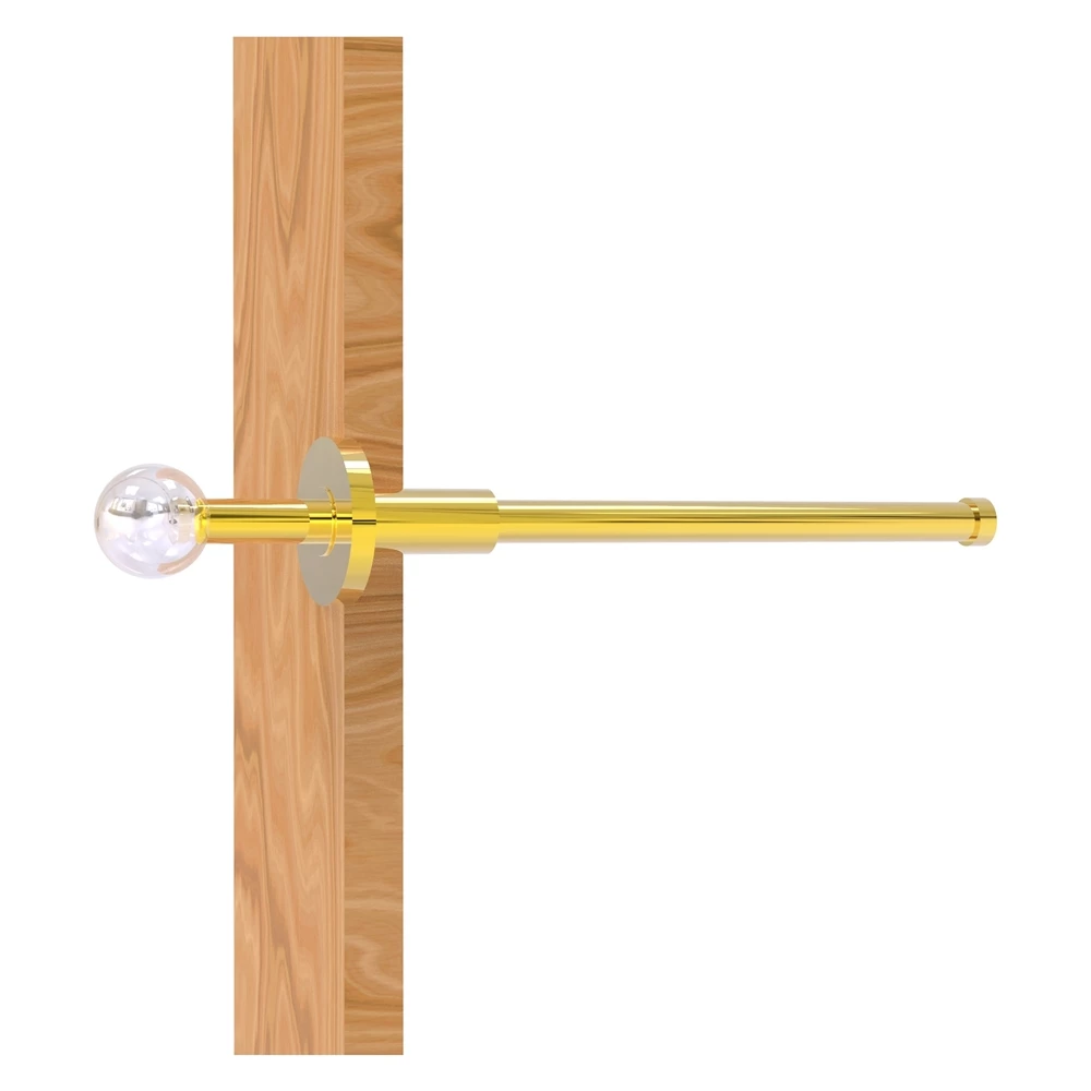 Allied Brass Clearview 10.1-in L X 1.9-in H Extendable Polished Brass Closet Rod - Hardware Included 1 Allied Brass Clearview 10.1-in L X 1.9-in H Extendable Polished Brass Closet Rod - Hardware Included
