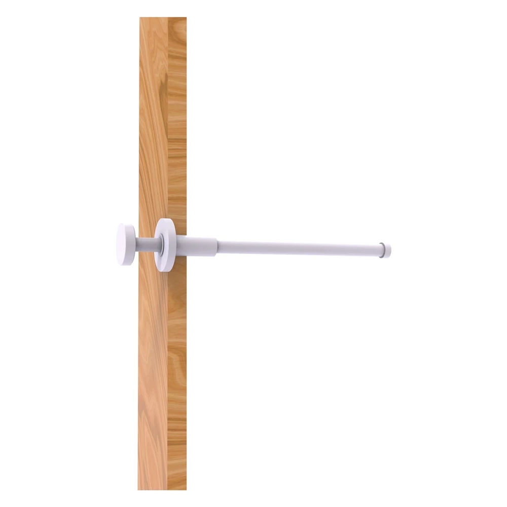 Allied Brass Fresno 10-in L X 1.9-in H Extendable White Brass Closet Rod - Hardware Included 1 Allied Brass Fresno 10-in L X 1.9-in H Extendable White Brass Closet Rod - Hardware Included
