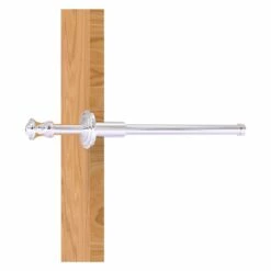 Allied Brass Carolina 9.8-in L X 1.8-in H Extendable Polished Chrome Brass Closet Rod - Hardware Included