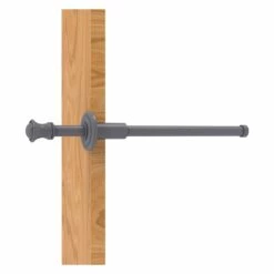Allied Brass Carolina 9.8-in L X 1.8-in H Extendable Matte Grey Brass Closet Rod - Hardware Included