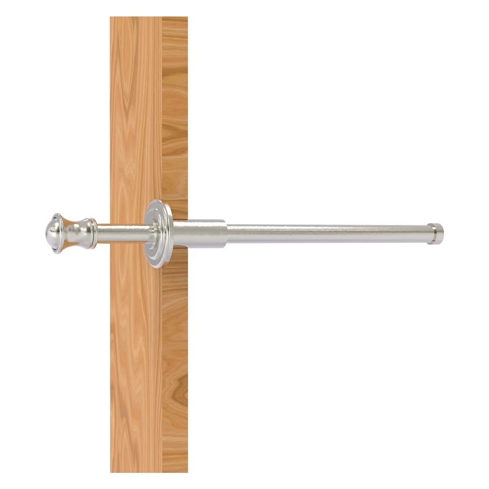 Allied Brass Carolina 9.8-in L X 1.8-in H Extendable Satin Nickel Brass Closet Rod - Hardware Included 1 Allied Brass Carolina 9.8-in L X 1.8-in H Extendable Satin Nickel Brass Closet Rod - Hardware Included