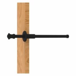 Allied Brass Carolina 9.8-in L X 1.8-in H Extendable Matte Black Brass Closet Rod - Hardware Included