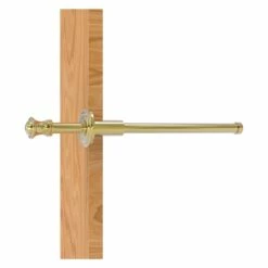 Allied Brass Carolina 9.8-in L X 1.8-in H Extendable Unlacquered Brass Closet Rod - Hardware Included