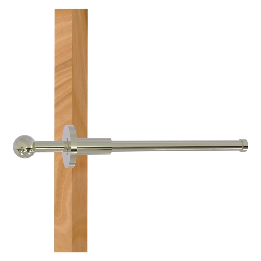 Allied Brass 10-in L X 1.9-in H Extendable Polished Nickel Brass Closet Rod - Hardware Included 1 Allied Brass 10-in L X 1.9-in H Extendable Polished Nickel Brass Closet Rod - Hardware Included