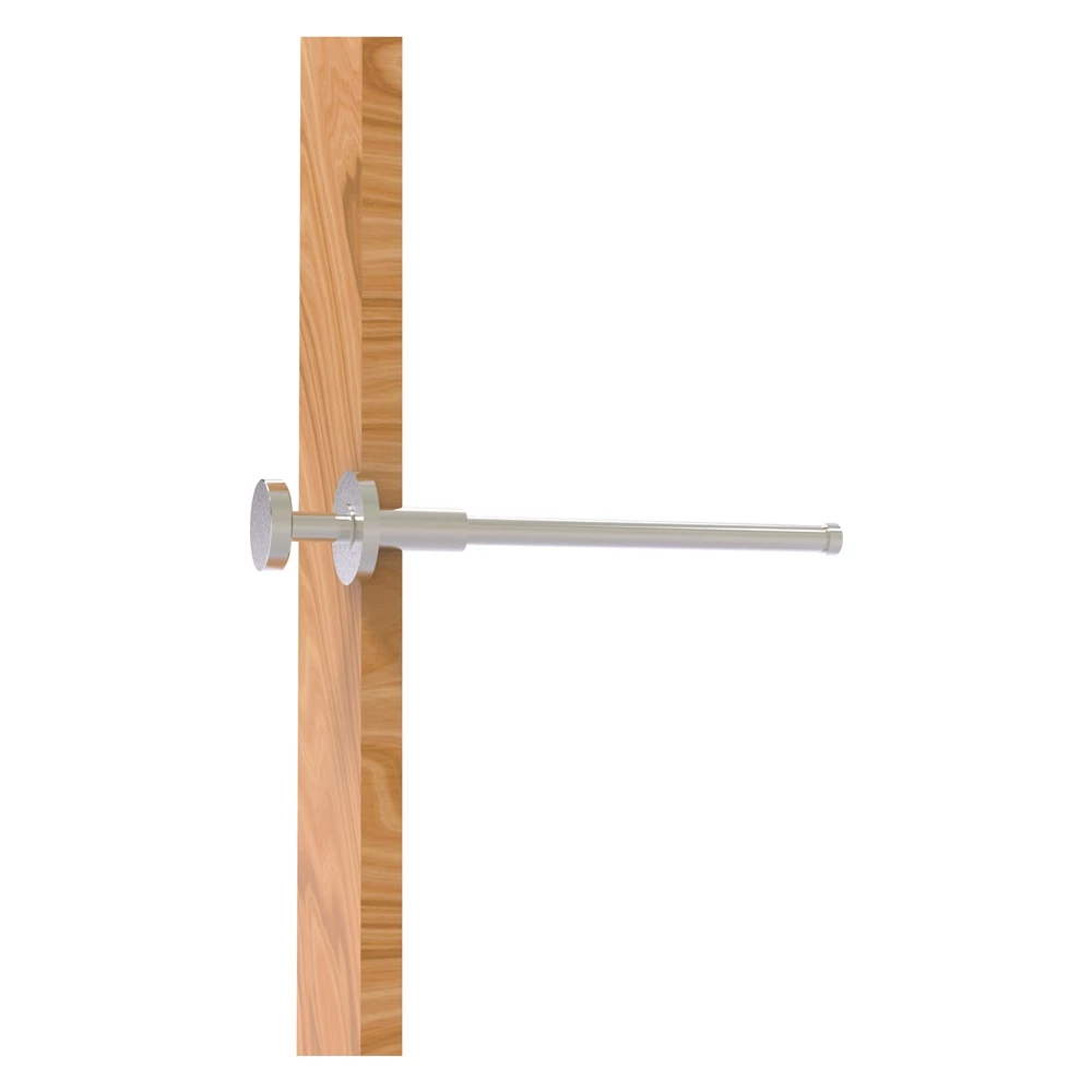 Allied Brass Fresno 10-in L X 1.9-in H Extendable Satin Nickel Brass Closet Rod - Hardware Included 1 Allied Brass Fresno 10-in L X 1.9-in H Extendable Satin Nickel Brass Closet Rod - Hardware Included
