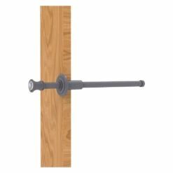Allied Brass Carolina Crystal 9.75-in L X 1.8-in H Extendable Matte Grey Brass Closet Rod - Hardware Included