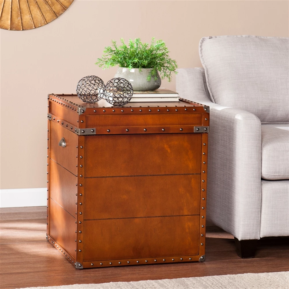 Southern Enterprises 6-cu Ft Walnut Composite-Wood Storage Trunk 3 Southern Enterprises 6-cu Ft Walnut Composite-Wood Storage Trunk - Image 3