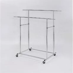 ORE International 65-in Dual Bar Adjustable Rolling Rack -Storage Furniture Sales 2024 330987166 AlternateImage2
