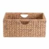 Vintiquewise 18-in X 8-in X 13-in Brown Water Hyacinth Basket