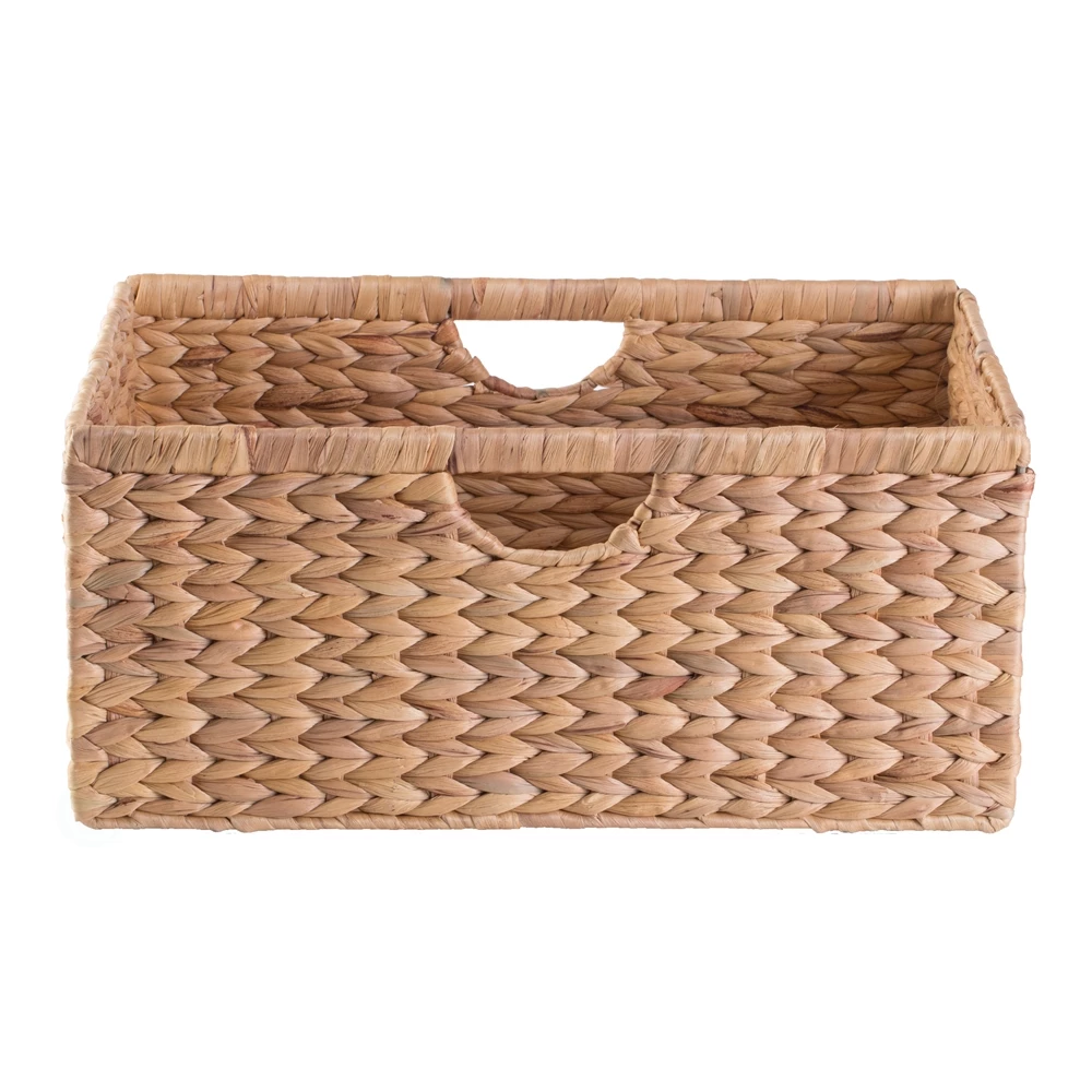 Vintiquewise 18-in X 8-in X 13-in Brown Water Hyacinth Basket - 3-Pack 4 Vintiquewise 18-in X 8-in X 13-in Brown Water Hyacinth Basket - 3-Pack - Image 4