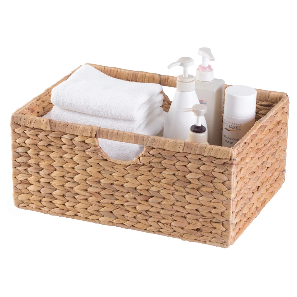 Vintiquewise 18-in X 8-in X 13-in Brown Water Hyacinth Basket - 3-Pack 2 Vintiquewise 18-in X 8-in X 13-in Brown Water Hyacinth Basket - 3-Pack - Image 2